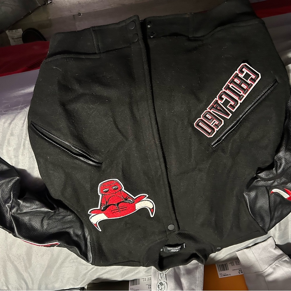Black Chicago Varsity Jacket